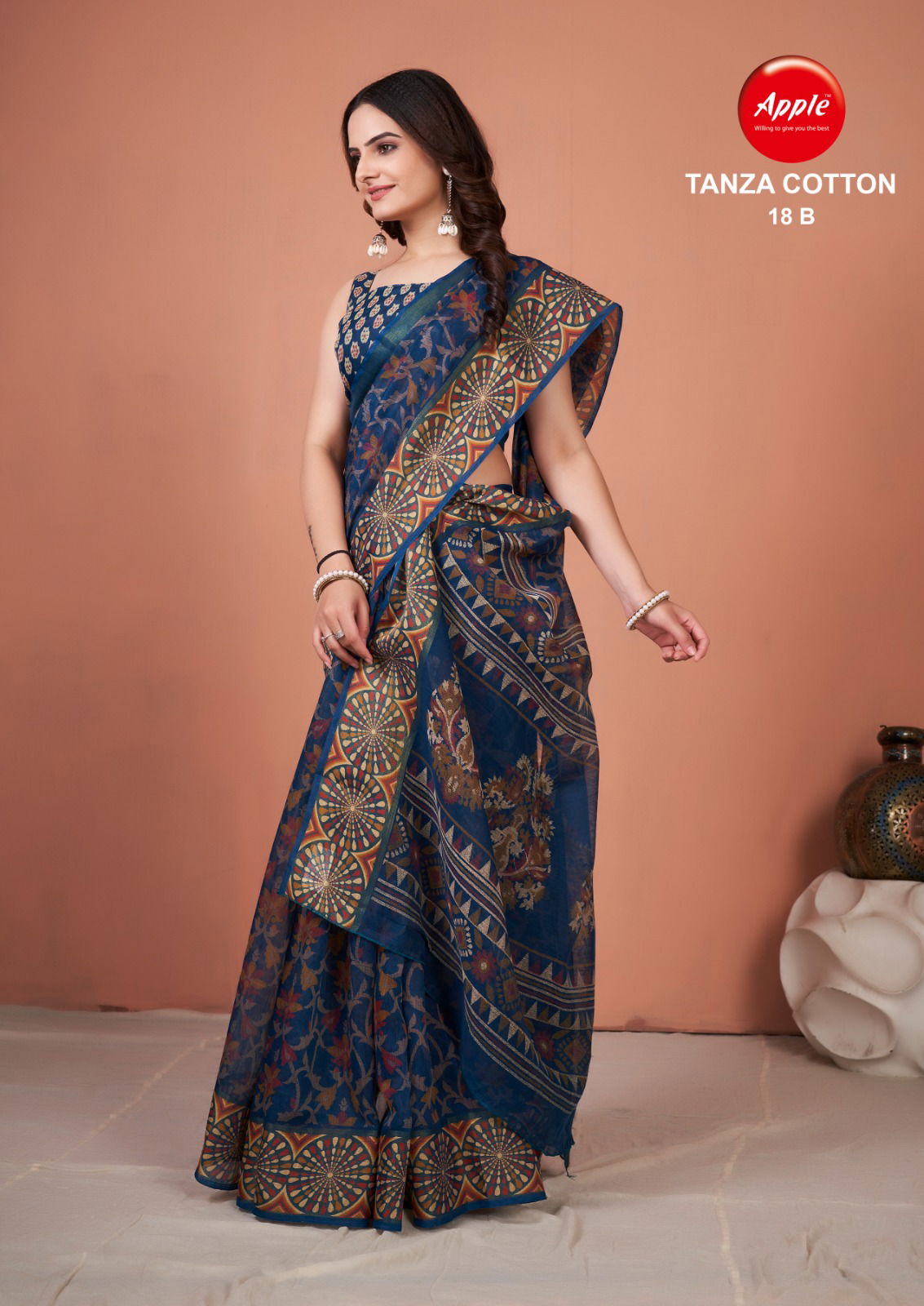 Apple Tanza Cotton 18 Daily Wear Printed Sarees
